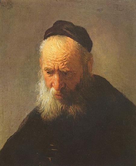 REMBRANDT Harmenszoon van Rijn Head of an old man oil painting picture